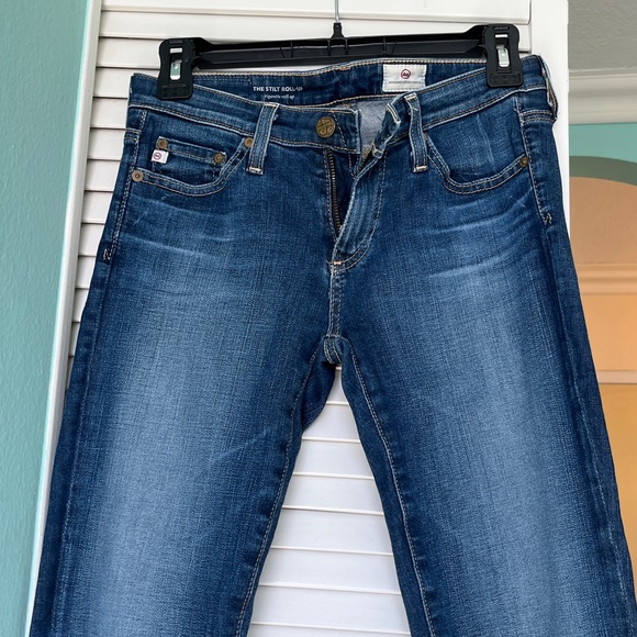 AG Jeans size 25 The Stilt Cigarette Roll-Up, raw hem, great condition - Picture 7 of 10